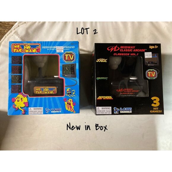 Ms. Pacman Gaming System & Midway Classic Arcade  Lot 2 New In Box - Picture 1 of 7